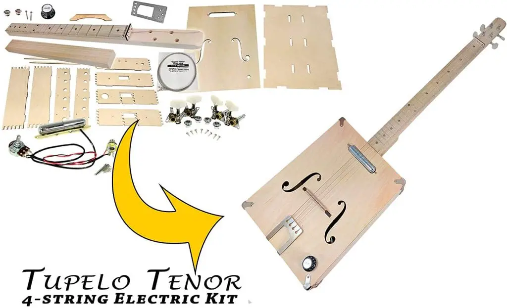 Tupelo Tenor 4-string Electric Box Guitar kit