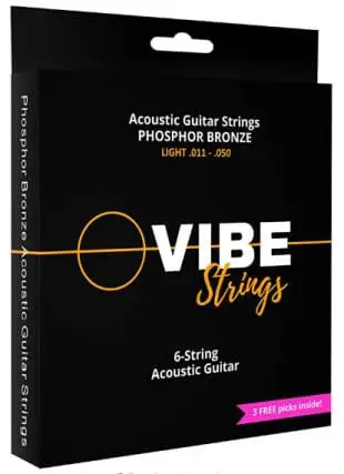 VIBE Strings Acoustic Guitar Phosphor Bronze Light